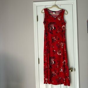 Vintage red maxi dress